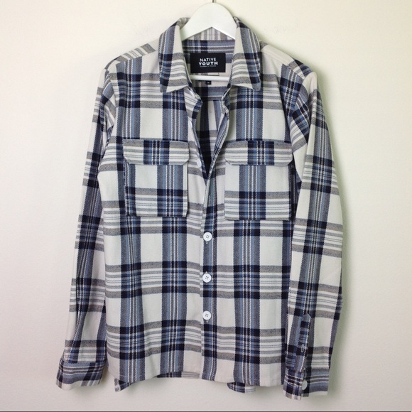 Native Youth - Greyson Check Overshirt - Picture 2 of 4